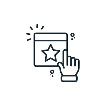 Startup with hand and box star line style 스톡 일러스트