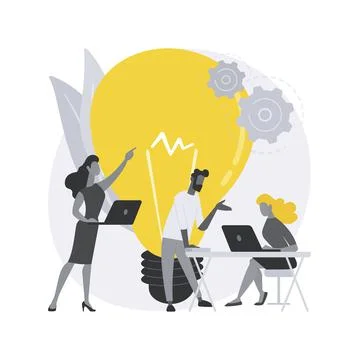 Startup hub abstract concept vector illustration. Stock Illustration