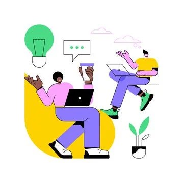 Startup hub abstract concept vector illustration. Stock Illustration
