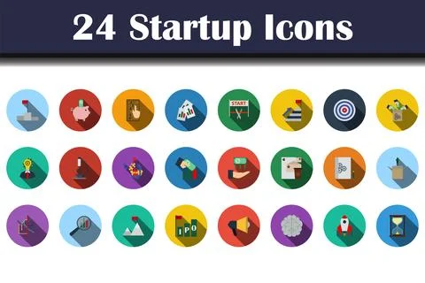 Startup Icon Set Stock Illustration