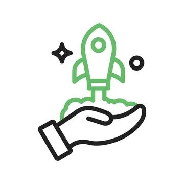 Startup icon vector image. Stock Illustration