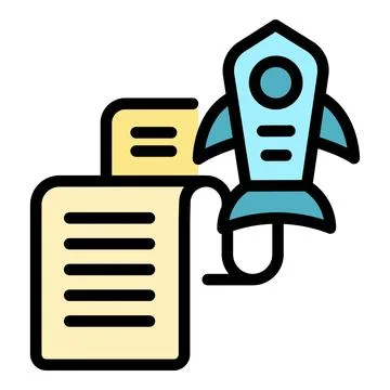 Startup idea icon vector flat イラスト素材