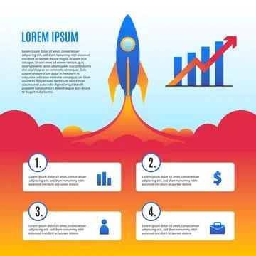 Startup infographic concept 스톡 일러스트