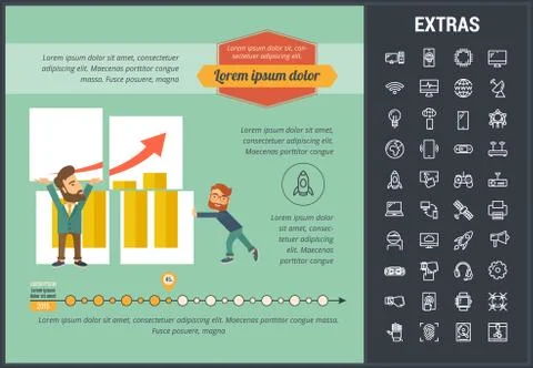 Startup infographic template, elements and icons. イラスト素材