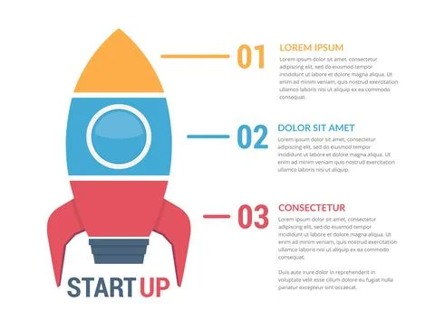 StartUp Infographics 스톡 일러스트
