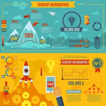Startup Infographics Set Ilustración de archivo