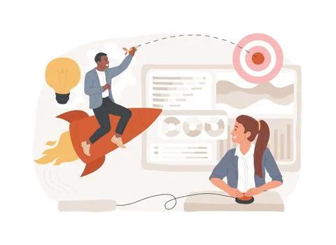 StartUp isolated concept vector illustration. イラスト素材