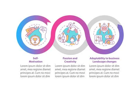 Startup launch aspects vector infographic template 스톡 일러스트