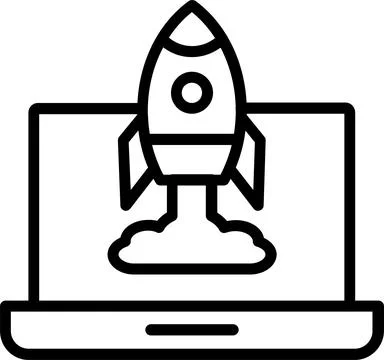 Startup Line Icon Design Stock Illustration