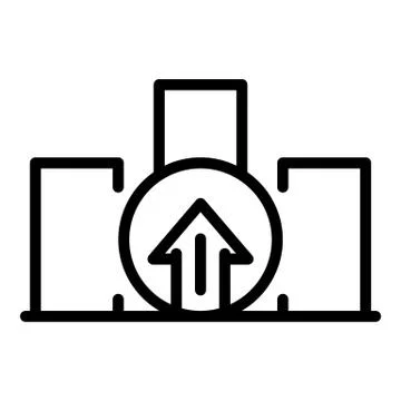Startup loading icon, outline style Stock Illustration