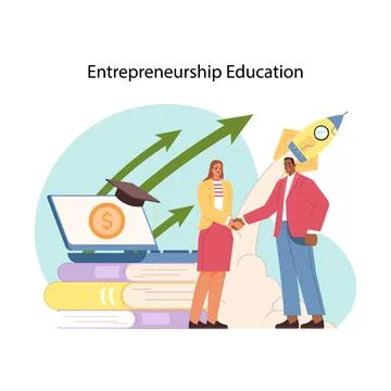 Startup mentorship program. Flat vector illustration Illustration