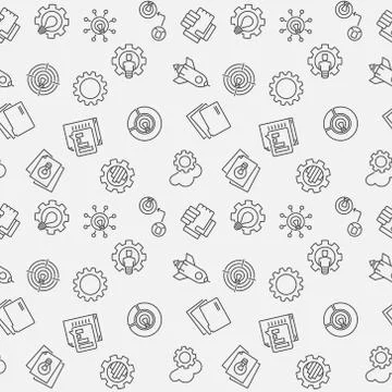 Startup minimal vector seamless pattern Stock Illustration
