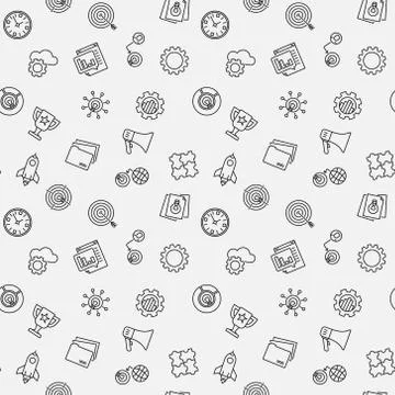 Startup minimal vector seamless pattern Stock Illustration
