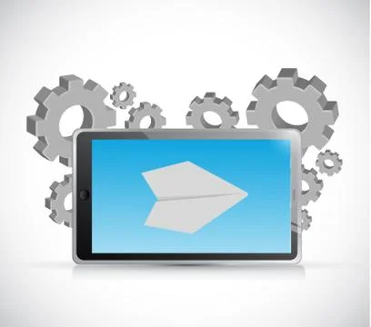 Startup modern tablet computer concept Illustrazione stock