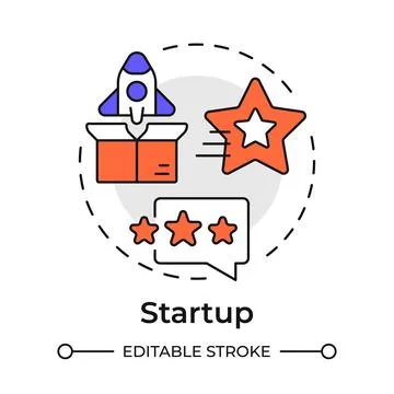 Startup multi color concept icon 스톡 일러스트