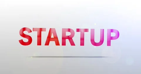Startup. Particle Logo. Text Animation Stock Footage 135722547