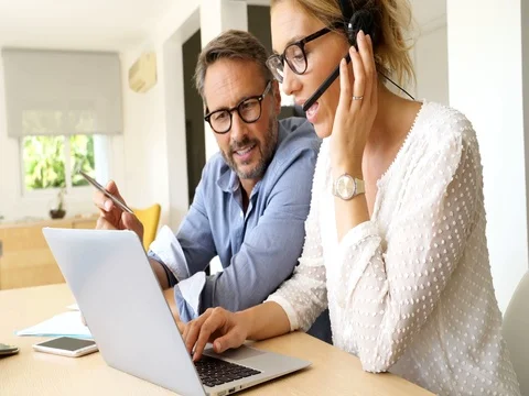 Startup people in conference call Stock Footage 80374887