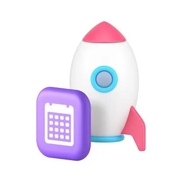 Startup planning efficient management and productivity 3d icon realistic ve.. Stock Illustration