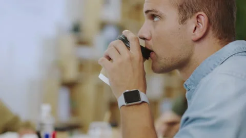 Startup, problem solving and business man disagree to idea planning with coffee Stock Footage 217774584