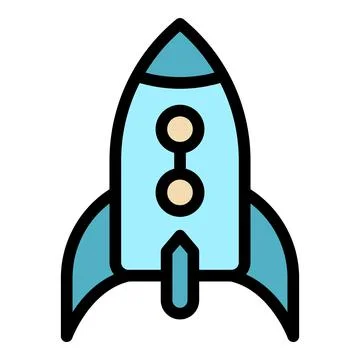 Startup problems icon color outline vector Stock Illustration