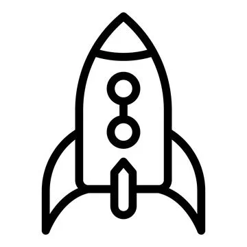 Startup problems icon, outline style Stock Illustration