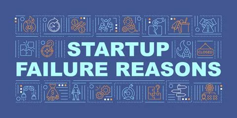 Startup problems word concepts banner Illustrazione stock