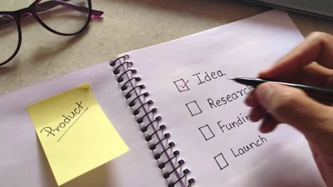 Startup Product Planning Checklist Idea Research Funding Launch Business. Vidéo 329100016