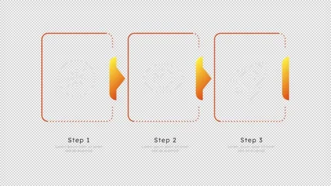 Startup productivity infographic 3 steps template animation Stock Footage 335745531