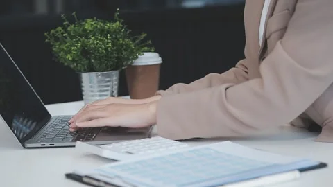 StartUp Programming Team. Website designer working digital tablet dock keyb.. Stock Footage 273382022