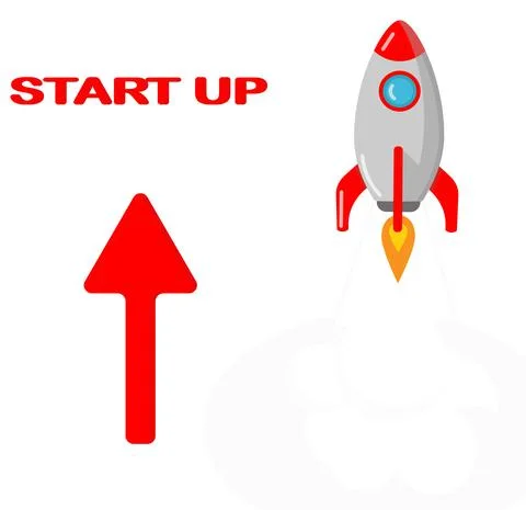Startup project concept. Business flat design Stock Illustration