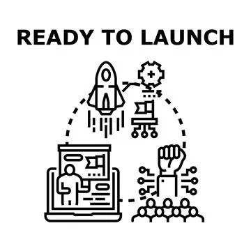 Startup project launch preparation and business development strategy Иллюстрация