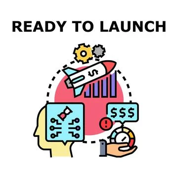 Startup project ready for business launch growth Stock Illustration