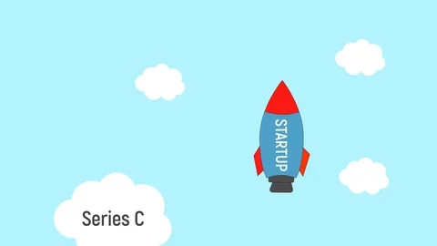 Startup rocker starting grow, founding rounds Stock Footage 110893428