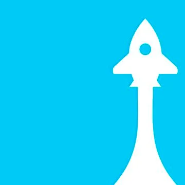 Startup rocket. Banner with rocket Stock Illustration