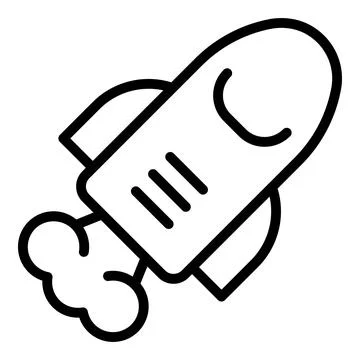 Startup rocket icon outline vector. Work consult Illustrazione stock