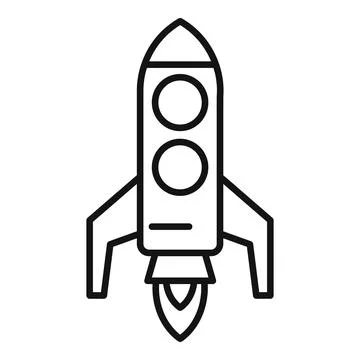 Startup rocket icon outline vector. Business solution イラスト素材
