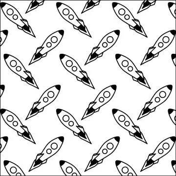 Startup rocket icon pattern Stock Illustration
