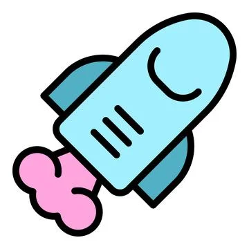 Startup rocket icon vector flat 스톡 일러스트