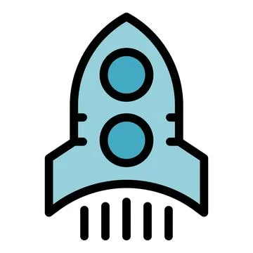 Startup rocket icon vector flat Stock Illustration