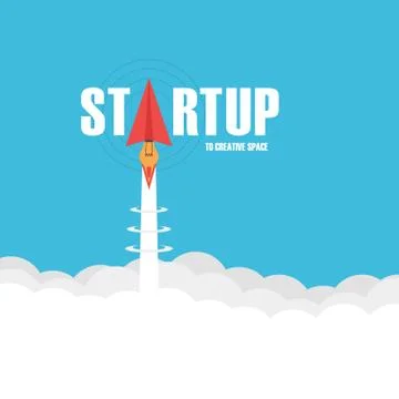 Startup rocket Stock Illustration