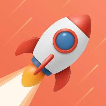 Startup Rocket Launch Vector Illustration. Startup Business Concept, Startu.. Stock Illustration