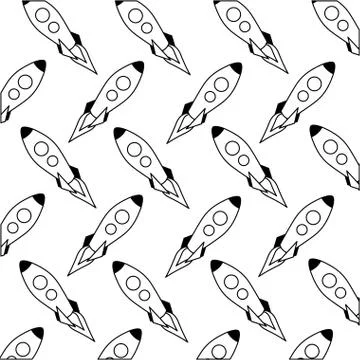 Startup rocket pattern background Stock Illustration