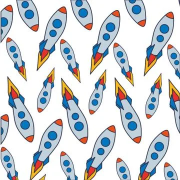 Startup rocket pattern background Stock Illustration