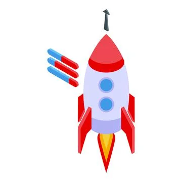Startup rocket performance icon isometric vector. Business data Stockillustratie