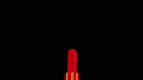 Startup rocket. Rocket taking off animated concept. Animation Stock Footage 136576591