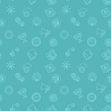 Startup seamless vector pattern or background Illustrazione stock