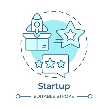 Startup soft blue concept icon 스톡 일러스트