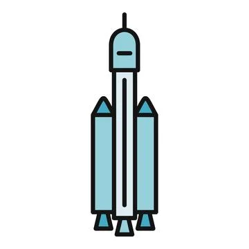 Startup space rocket launching exploration mission vector Illustrazione stock