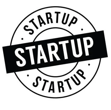 Startup stamp on white Stock Illustration