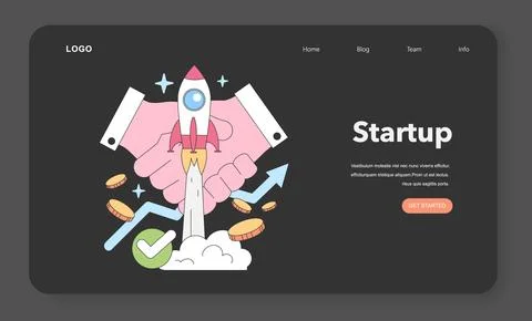 Startup Success concept. Flat vector illustration. 스톡 일러스트